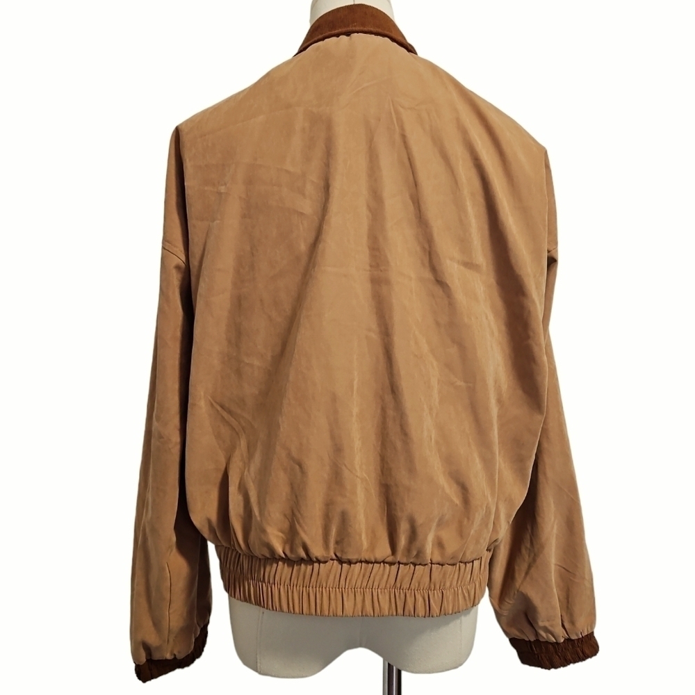 Mine Women's Bomber Jacket Tan Brown Western Equestrian Meadium - Picture 2 of 6